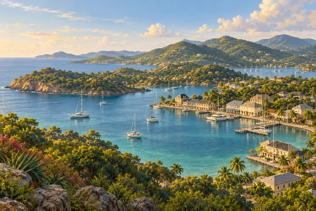 Antigua & Barbuda landscape illustration